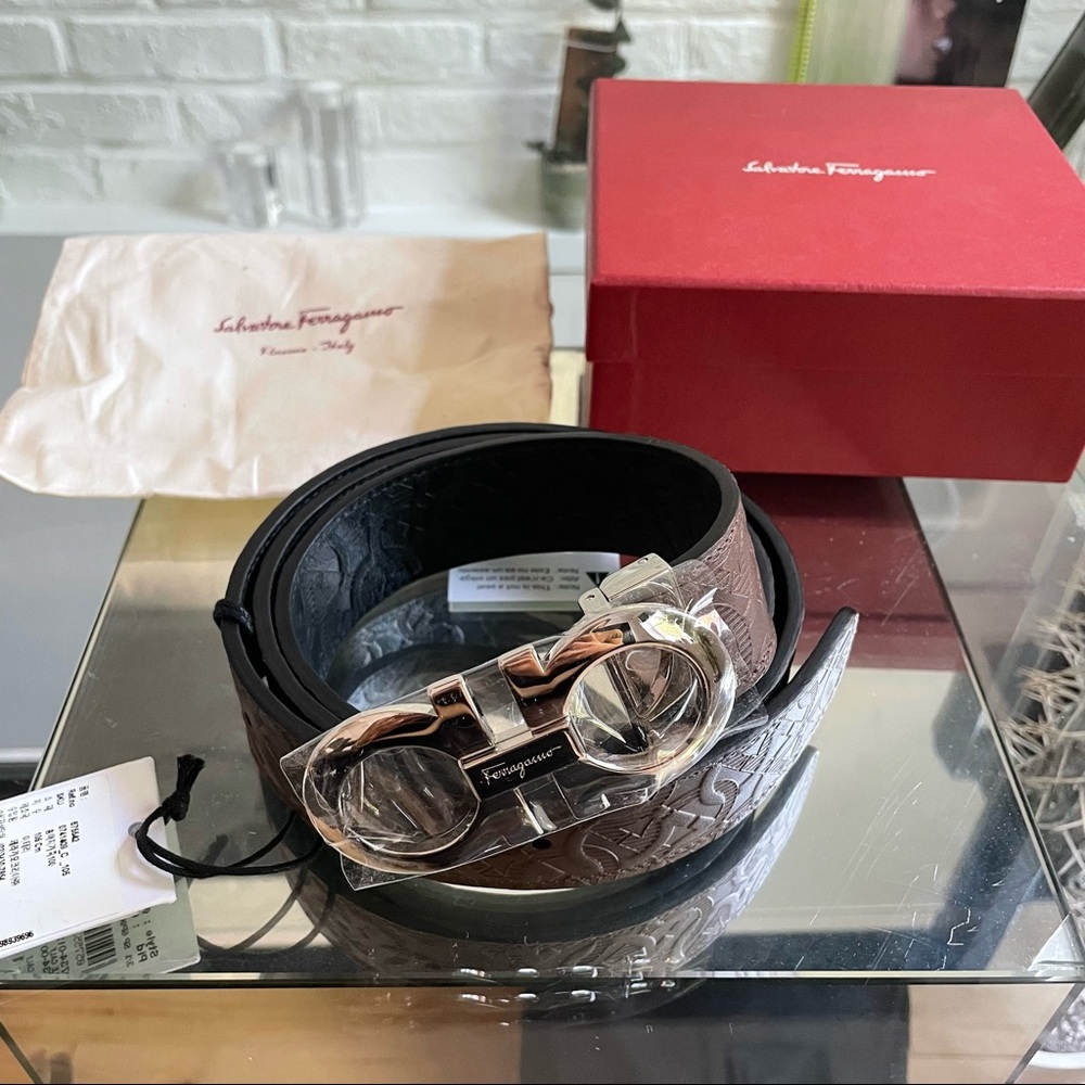 Salvatore Ferragamo - REVERSIBLE AND ADJUSTABLE GANCINI BELT